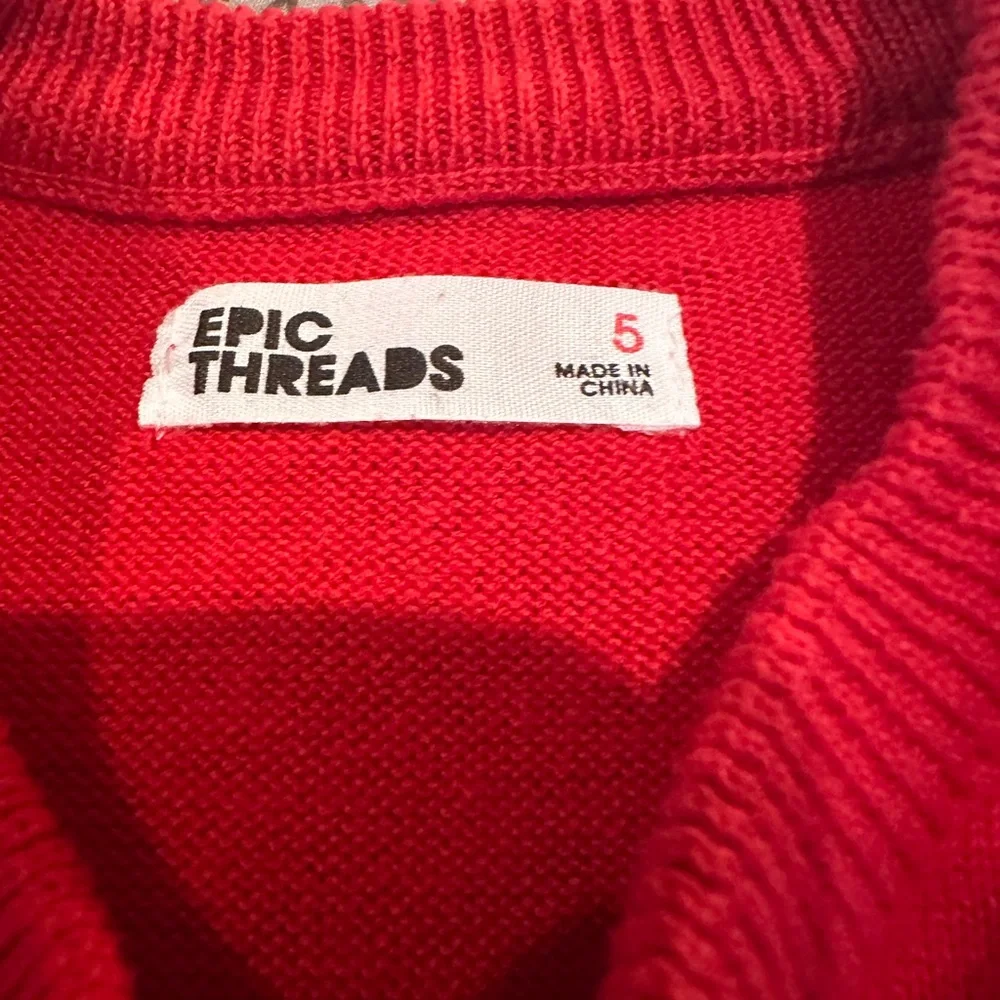 Epic Threads Red Heart Sweater - Picture 3 of 3